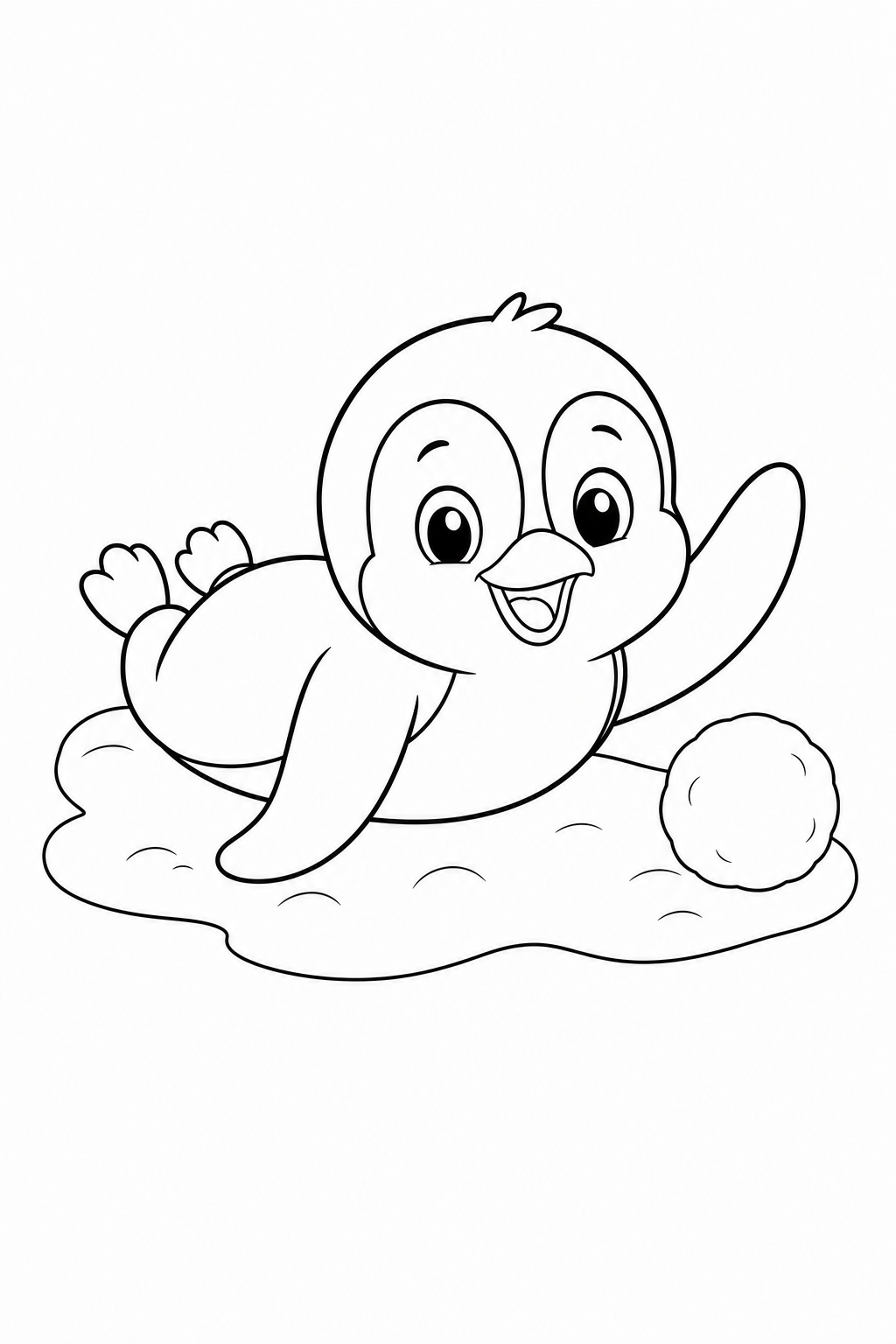 Color a happy baby bird resting in its cozy nest beside an egg. This easy free printable has clear outlines for preschoolers and children ages 3–7.